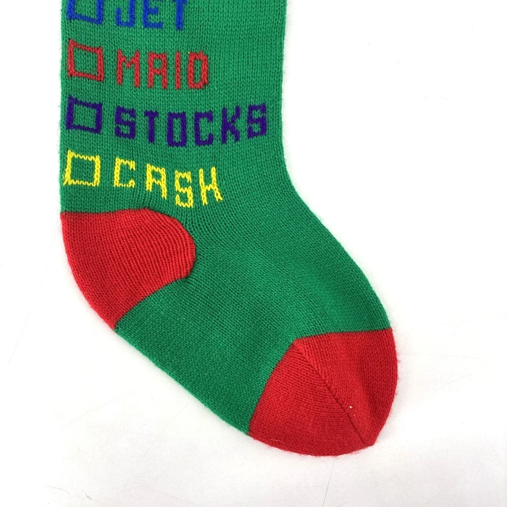 Dept 56 Dear Santa Checklist Knit Christmas Stocking 21